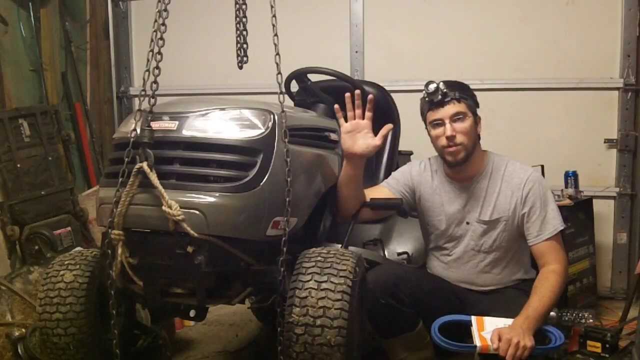 lt2000 drive belt install how to
