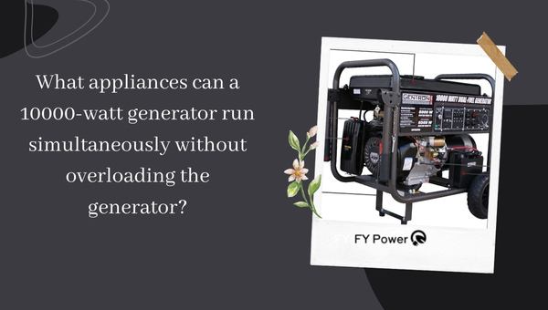 What appliances can a 10000-watt generator run simultaneously without overloading the generator?