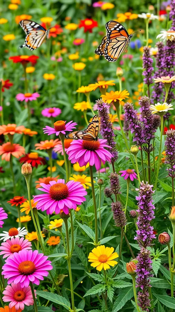 21 Beautiful Small Flower Bed Ideas for a Stunning Garden 2 Colorful butterfly garden filled with vibrant flowers and butterflies