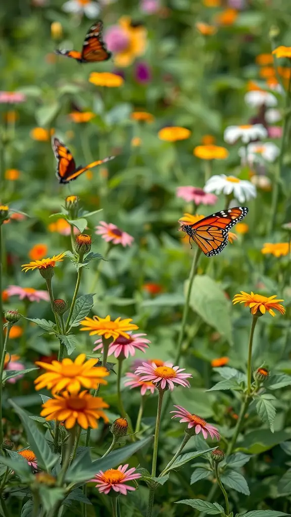 27 Creative Small Garden Plans for Limited Spaces 26 Colorful butterfly garden with blooming flowers and butterflies