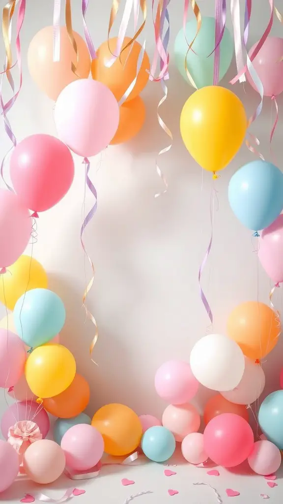 21 Creative Mother's Day Decor Ideas to Celebrate Mom 14 Colorful balloons and streamers for Mother's Day decor